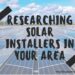 Researching Solar Installers