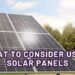 Consider using Solar Panels